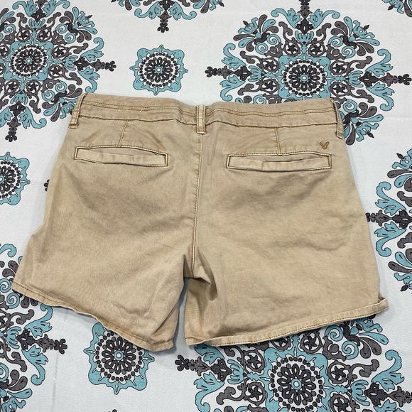 American Eagle Midrise Stretch Khaki Shorts - Picture 5 of 7